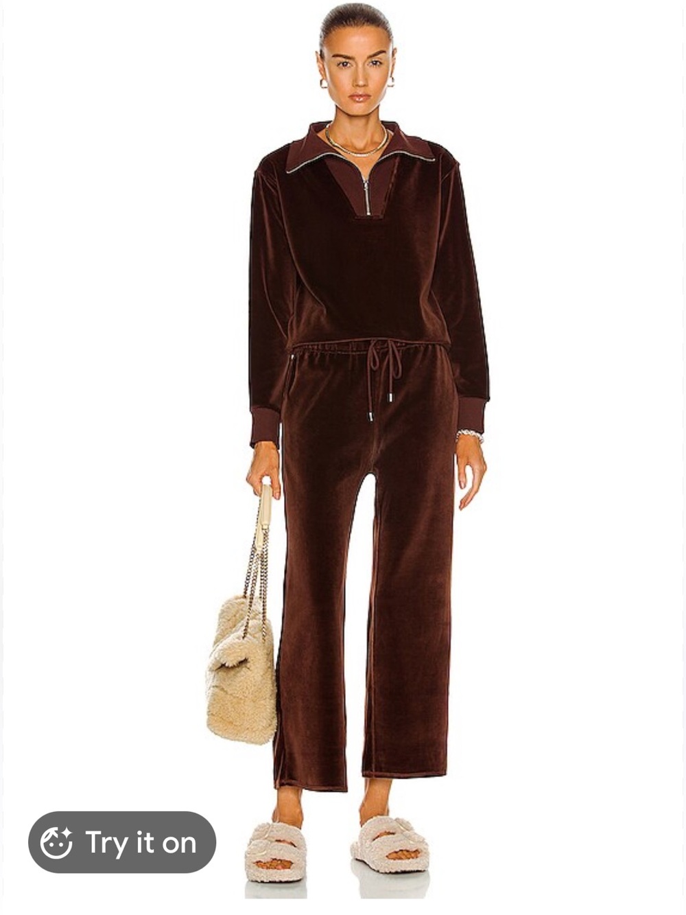 Nili Lotan velour tracksuit set